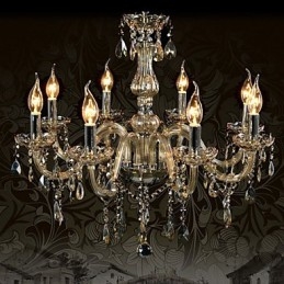 8-lichts luxe kristallen kroonluchter cognackleur K9 kristallen kroonluchter