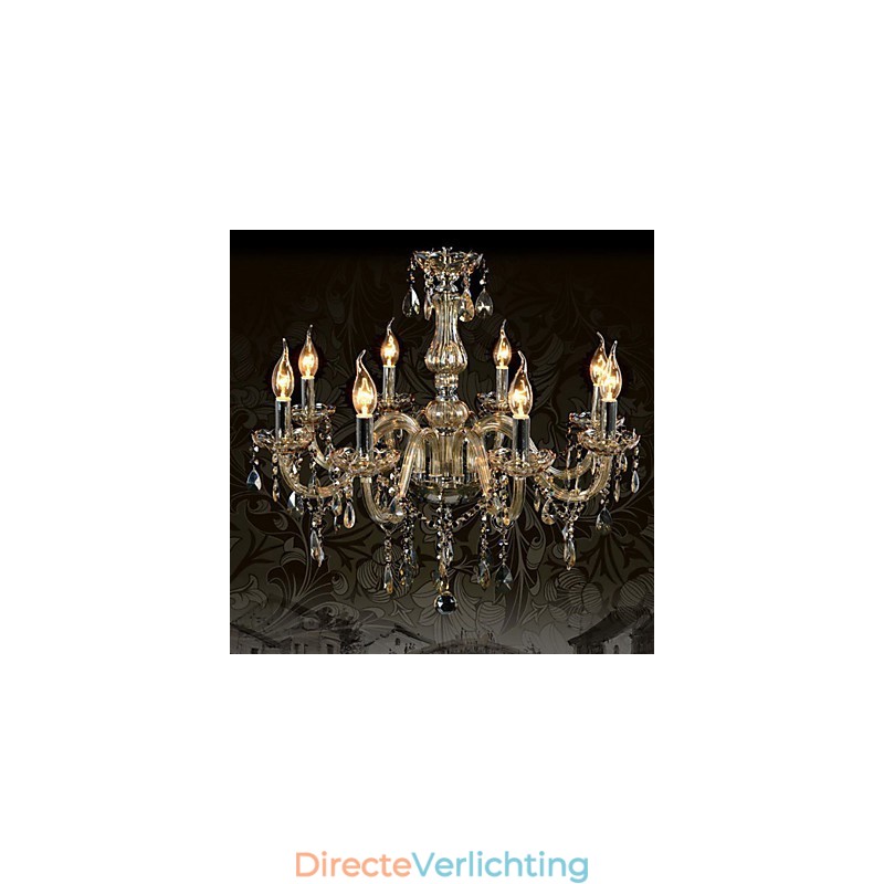 8-lichts luxe kristallen kroonluchter cognackleur K9 kristallen kroonluchter