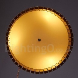 Moderne, eigentijdse houten trommel hanglamp