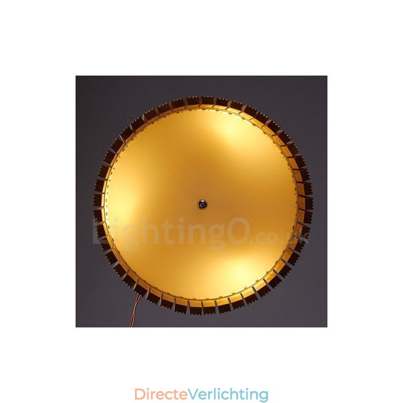 Moderne, eigentijdse houten trommel hanglamp