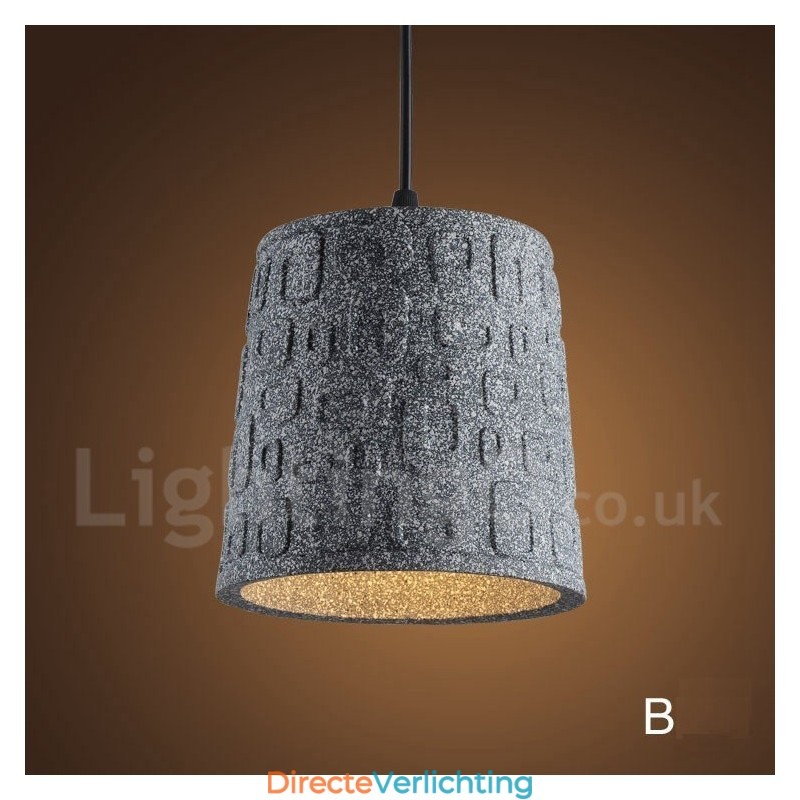 Retro Vintage Beton 1 Lichts Hanglamp