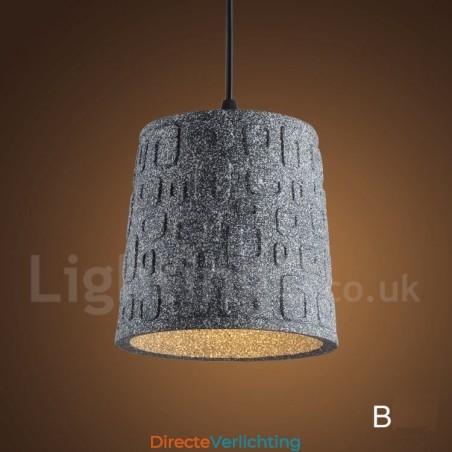 Retro Vintage Beton 1 Lichts Hanglamp Retro Vintage Beton 1 Lichts Hanglamp