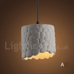 Retro Vintage Beton 1 Lichts Hanglamp