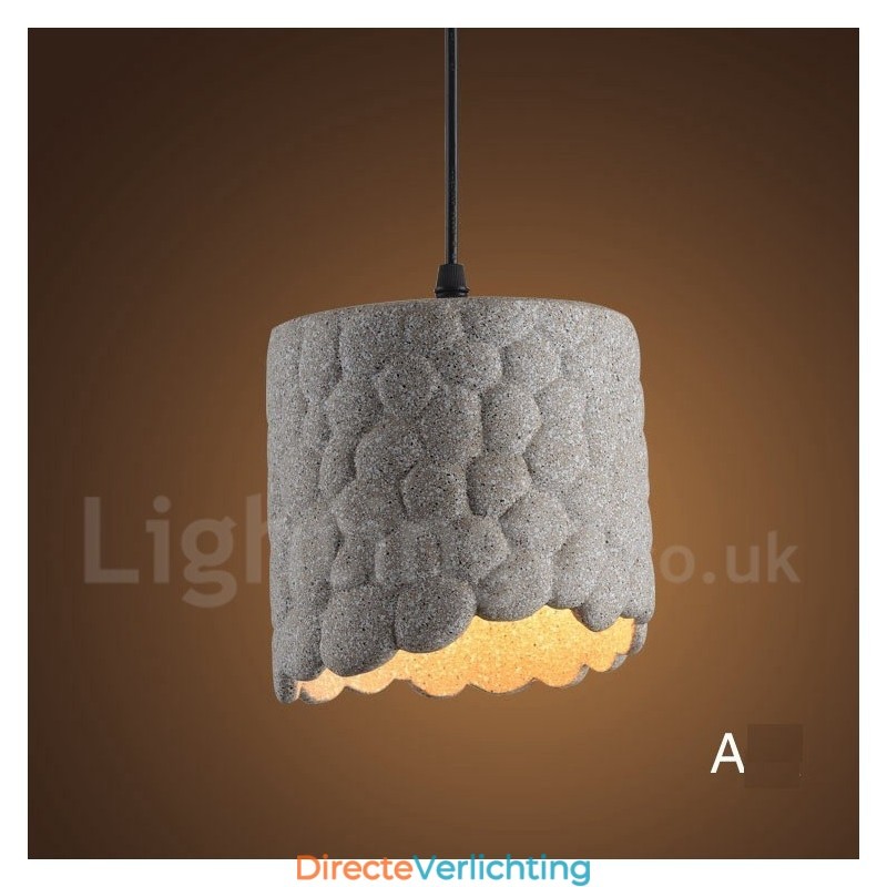Retro Vintage Beton 1 Lichts Hanglamp