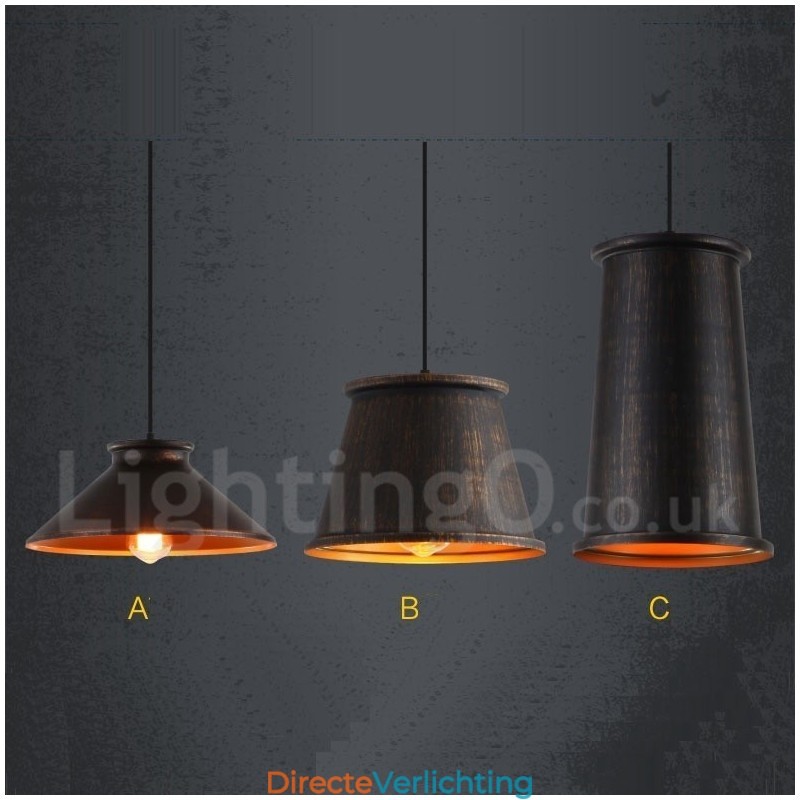Retro Vintage 1-lichts metalen hanglamp