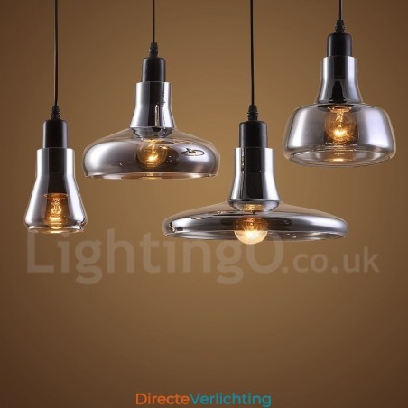 Retro Vintage 1-lichts hanglamp met glazen kap Retro Vintage 1-lichts hanglamp met glazen kap