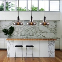 Retro Vintage 1-lichts hanglamp met glazen kap