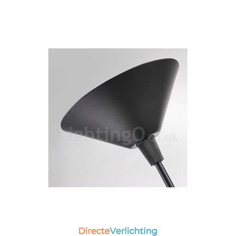 Zwarte metalen hoedvorm 1 licht retro vintage hanglamp