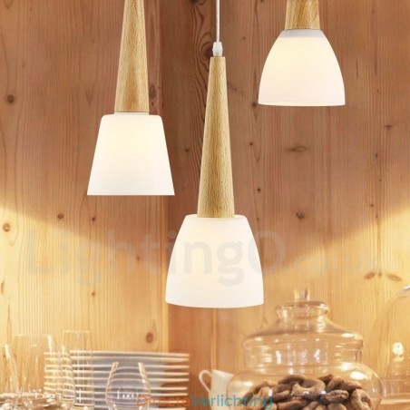 Rustieke Lodge Houten Hanglamp met Glazen Kap Rustieke Lodge Houten Hanglamp met Glazen Kap