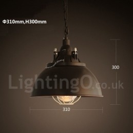 Retro Vintage Metalen 1 Lichts Hanglamp