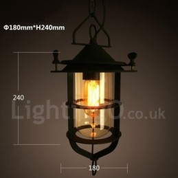 Retro Vintage Metalen 1 Lichts Hanglamp