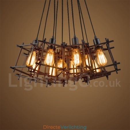 Retro Vintage Metalen Hanglamp (Meerdere Kapjes met één vaste kap) (Selecteer hieronder het Aantal Kapjes) Retro Vintage Metalen Hanglamp (Meerdere Kapjes met één vaste kap) (Selecteer hieronder het Aantal Kapjes)