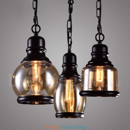 Retro Vintage Hanglamp met Glazen Kap Lamp Retro Vintage Hanglamp met Glazen Kap Lamp