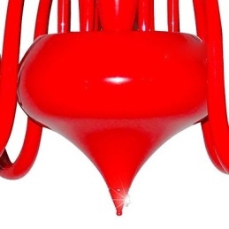 Moderne kroonluchterlamp 18 lampen G4 rood schilderij