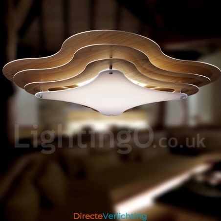 Houten plafondlamp Houten plafondlamp