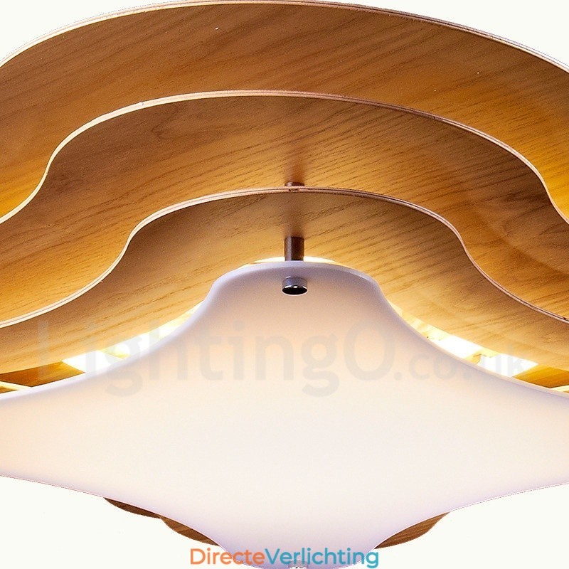 Houten plafondlamp