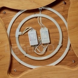 Houten plafondlamp
