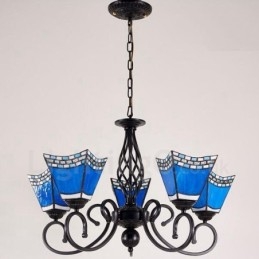 5-lichts mediterrane stijl geïntegreerde metalen kroonluchter