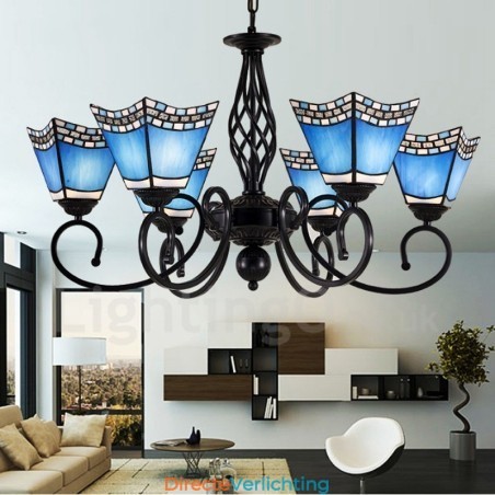 6-lichts mediterrane stijl geïntegreerde metalen kroonluchter 6-lichts mediterrane stijl geïntegreerde metalen kroonluchter