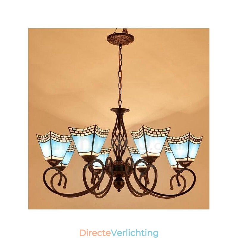 8-lichts mediterrane stijl geïntegreerde metalen kroonluchter