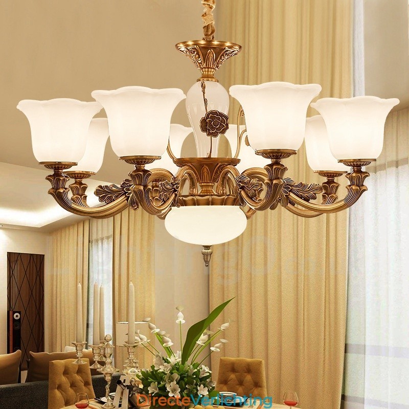8-lichts traditionele klassieke geïntegreerde metalen luxe kroonluchter