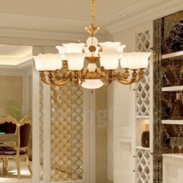 15 Lichts Traditionele Klassieke Geïntegreerde Metalen Luxe Kroonluchter