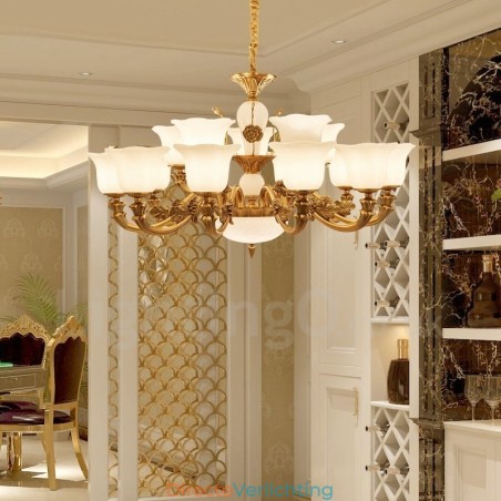 15 Lichts Traditionele Klassieke Geïntegreerde Metalen Luxe Kroonluchter 15 Lichts Traditionele Klassieke Geïntegreerde Metalen Luxe Kroonluchter