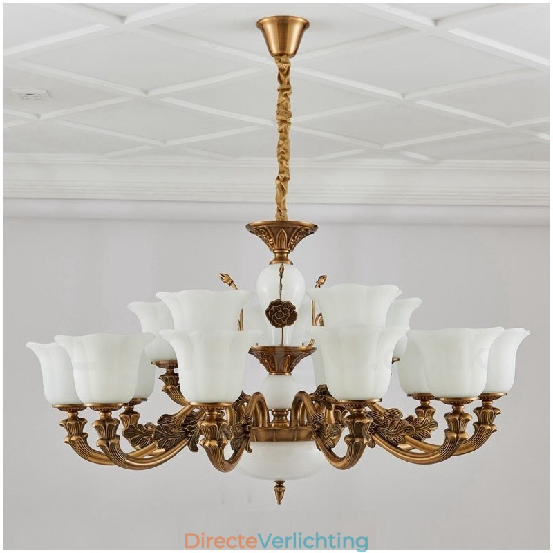 15 Lichts Traditionele Klassieke Geïntegreerde Metalen Luxe Kroonluchter