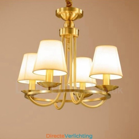 4-lichts rustieke lodge geïntegreerde metalen koperen kroonluchter 4-lichts rustieke lodge geïntegreerde metalen koperen kroonluchter