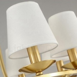 Messing 8-lichts rustieke lodge geïntegreerde metalen koperen kroonluchter