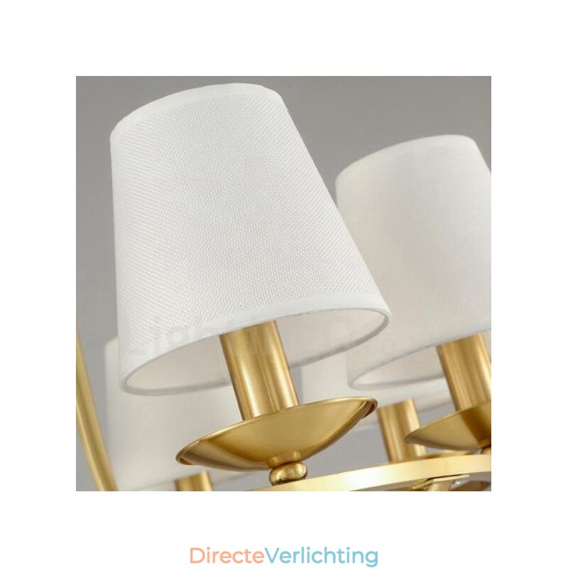 Messing 8-lichts rustieke lodge geïntegreerde metalen koperen kroonluchter