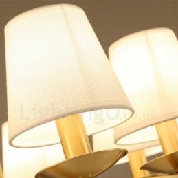 Messing 8-lichts rustieke lodge geïntegreerde metalen koperen kroonluchter