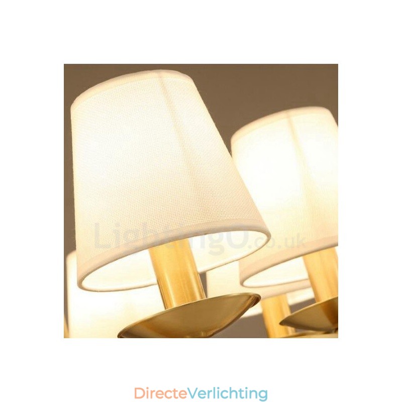 Messing 8-lichts rustieke lodge geïntegreerde metalen koperen kroonluchter