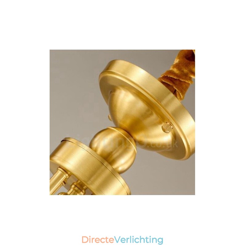 Messing 8-lichts rustieke lodge geïntegreerde metalen koperen kroonluchter