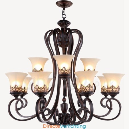 12 Lichts Rustieke Lodge Geïntegreerde Metalen Kroonluchter 12 Lichts Rustieke Lodge Geïntegreerde Metalen Kroonluchter