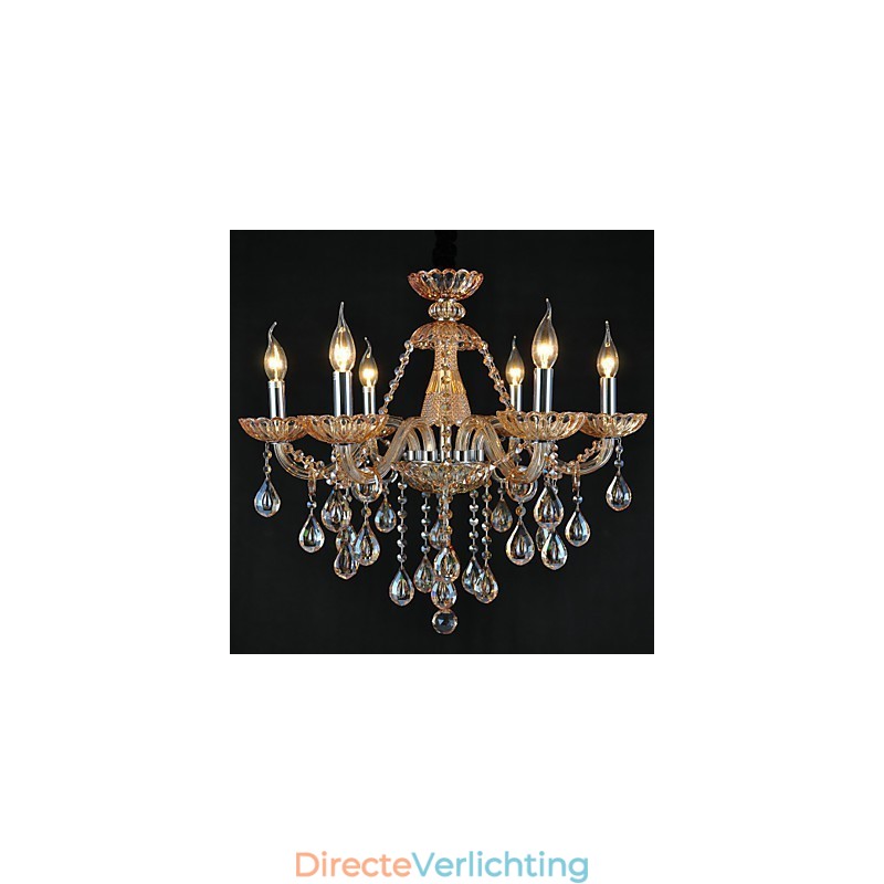 Kroonluchter Kristal Traditioneel Klassiek Glas 6 Licht