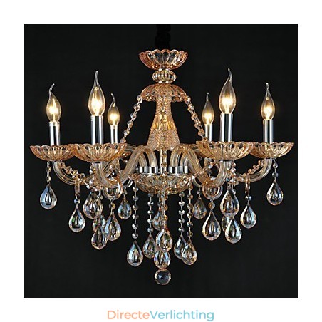 Kroonluchter Kristal Traditioneel Klassiek Glas 6 Licht Kroonluchter Kristal Traditioneel Klassiek Glas 6 Licht