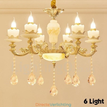 6-lichts traditionele klassieke geïntegreerde metalen kroonluchter 6-lichts traditionele klassieke geïntegreerde metalen kroonluchter