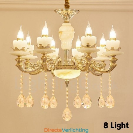 8-lichts traditionele klassieke geïntegreerde metalen kroonluchter 8-lichts traditionele klassieke geïntegreerde metalen kroonluchter