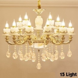 15 Lichts Traditionele Klassieke Geïntegreerde Metalen Kroonluchter