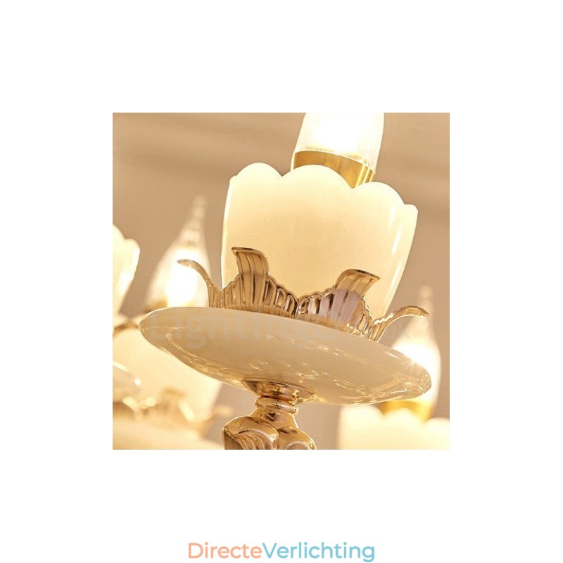 15 Lichts Traditionele Klassieke Geïntegreerde Metalen Kroonluchter