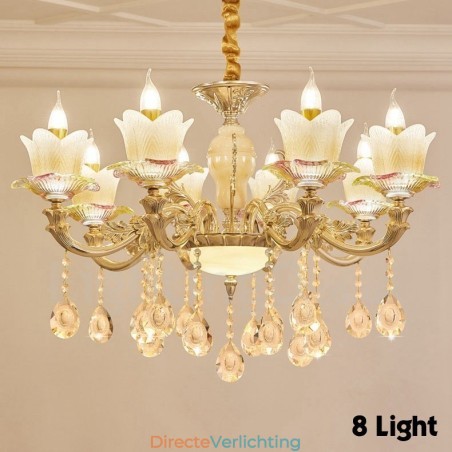 8-lichts traditionele klassieke geïntegreerde metalen kroonluchter 8-lichts traditionele klassieke geïntegreerde metalen kroonluchter