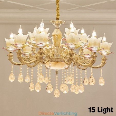 15 Lichts Traditionele Klassieke Geïntegreerde Metalen Kroonluchter 15 Lichts Traditionele Klassieke Geïntegreerde Metalen Kroonluchter
