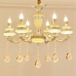 6-lichts traditionele klassieke geïntegreerde metalen luxe kroonluchter