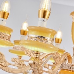 6-lichts traditionele klassieke geïntegreerde metalen luxe kroonluchter