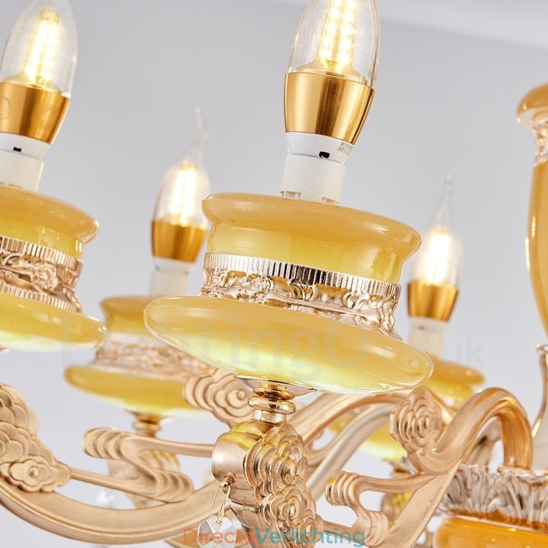 6-lichts traditionele klassieke geïntegreerde metalen luxe kroonluchter