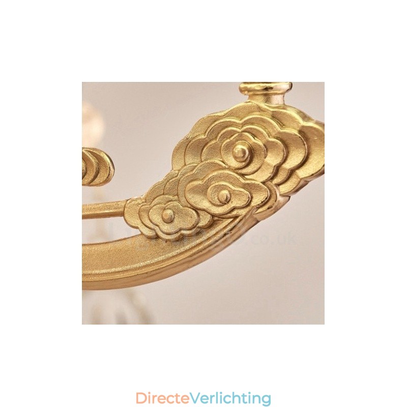 6-lichts traditionele klassieke geïntegreerde metalen luxe kroonluchter