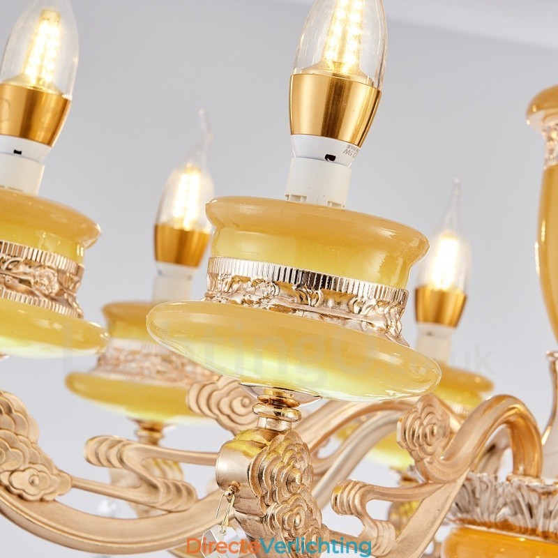15 Lichts Traditionele Klassieke Geïntegreerde Metalen Kroonluchter