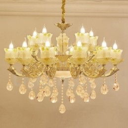 15 Lichts Traditionele Klassieke Geïntegreerde Metalen Kroonluchter