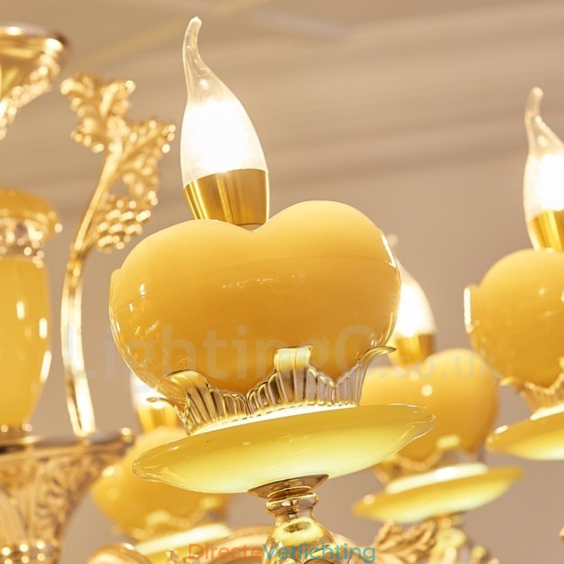 15 Lichts Traditionele Klassieke Geïntegreerde Metalen Kroonluchter